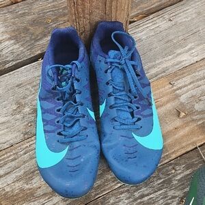 Nike Dark Blue and Aqua Sports Shoes